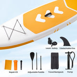 Naipo 10' Inflatable Stand Up Paddle Board Set, Ultra-Light SUP with Adjustable Paddle, Pump, Backpack & Detachable Fins