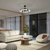 Artika Sunnyvale 28” LED Fandelier Ceiling Fan with Light and Remote, Dimmable Low Profile Modern Ceiling Fan