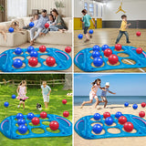 Inflatable Floating Tic-Tac-Toe Pool Game Set with 12 Balls