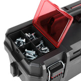 Hyper Tough 16-Inch Heavy-Duty Toolbox with Small Parts Organizer & Padlock Security