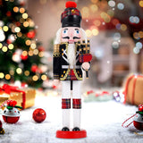 12" Wooden Nutcracker Soldier – Sword, Movable Jaw & Gift Box