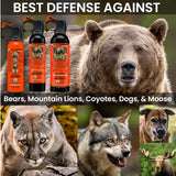 2-Pack 7.9 oz. UDAP Pepper Power Bear Deterrent Spray with Holsters, Up to 40 ft. Range, Safety Orange