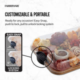 Farberware 11x14 Build-a-Board Bamboo Charcuterie Board, 6 Compartments