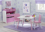 4-Piece Delta Children Toddler Playroom Set – Activity Table, 2 Chairs & 6-Bin Toy Organizer