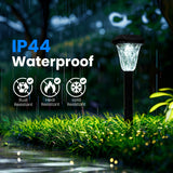 Gigalumi 12 Pack Solar Pathway Lights – 6000 K Cool White LED Landscape Lights