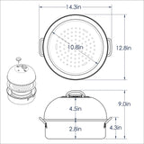 Nordic Ware Deluxe Kettle Smoker Set With 5 Woodchip Varieties Stovetop BBQ Kit