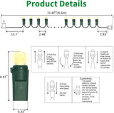 100-Count Warm White 5mm LED Christmas String Lights, 21.6 ft Commercial Grade Mini Lights