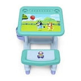 27.9" Delta Children Bluey Draw and Play Desk – Built-In Seat, 10 Markers & 4 Coloring Pages