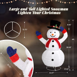 4 ft Lighted Pop-Up Snowman Christmas Decoration with 120 LEDs and Moving Hat