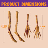 Halloween Pumpkin Arms & Legs Set, 4-Piece Bendable Vine Stakes for Jack-O-Lantern