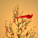 Vintage Glowing Tree with Cardinals 21", LED Lighted Bonsai Tree with Berries