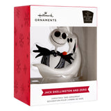Hallmark Disney Tim Burton’s The Nightmare Before Christmas Jack Skellington and Zero Christmas Ornament