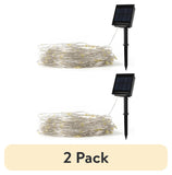 Mainstays Solar Power 200-Count Warm White Fairy LED  Wire Lights