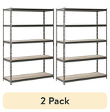 48"W x 18"D x 72"H 5 Shelf Heavy Duty Metal Muscle Rack Garage Shelving Storage