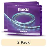 Roku Smart Home Smart Light Strip SE 16.4 ft, 2-Pack – Wi-Fi RGB LED Strip Lights with Music Sync