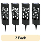 Mainstays 4 pack Bronze Solar Oval Shadow Projection Path Light, 15 Lumens