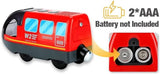 6-Piece Battery-Powered Magnetic Locomotive Train Set – Forward, Reverse & Sound, Compatible with Wooden Tracks