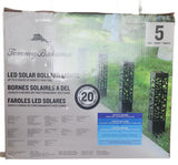 Tommy Bahama 20 Lumen Square Solar Bollard Pathway Lights, 5-pack