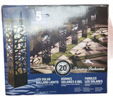 Tommy Bahama 20 Lumen Square Solar Bollard Pathway Lights, 5-pack
