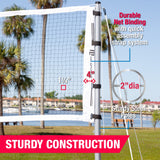 Backyard Hero by MD Sports Pro Volleyball and Badminton Combo Set with 32' Net