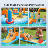 Inflatable Family Swimming Pool, Rectangular Above Ground Backyard Pool