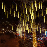 Meteor Shower LED String Lights, 20" 10-Tube, 540 LEDs, Connectable Indoor & Outdoor