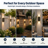 Westinghouse Solar Fence Lights with Up-and-Down LEDs and 3 Color Modes, 4-Pack
