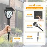 6-Pack Solar Pathway Lights – Waterproof LED Garden Stake Lights with Water Ripple Effect