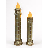 Member's Mark 2-Piece Oversized Pre-Lit Christmas Candlestick Set with Flickering LED Flames