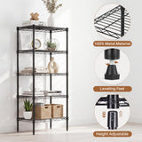 60" H 4-Tier Metal Wire Shelving Unit – Adjustable Heavy-Duty Storage Rack
