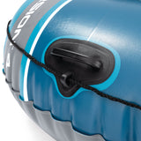 Intex Excursion Inflatable 4 People Boat Set with Oars, Pump, Fishing Rod Holders & Motor Mount Fittings