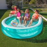 Funsicle 7.4 ft Blissful Bench Inflatable Family Pool with Built-In Seat