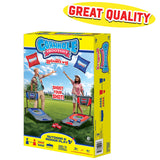 A Better Design Cornhole Shootout 2-in-1 Basketball and Cornhole Game with 2 Boards, 8 Bean Bags