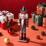 12" Wooden Nutcracker Soldier – Sword, Movable Jaw & Gift Box