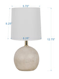 Mainstays Ball Table Lamp with White Linen Round Hardback Shade