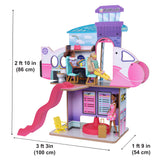 KidKraft Luxe Life 2-in-1 Wooden Airport & Jet Plane Doll Playset – 360° Spinning Base & 15+ Accessories
