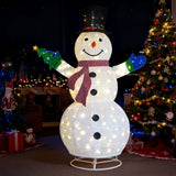 5.7' Lighted Pop-Up Snowman Christmas Decoration with 200 Warm-White LEDs