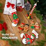 Brickcraft Bricktanicals Gingerbread Family Christmas Ornaments Building Kit, 85-Piece Set