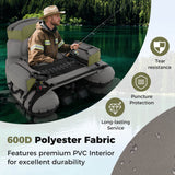 Goplus Inflatable Fishing Float Tube with Rod Holder, Paddle & Flippers, 350 lb Capacity, Portable Fishing Boat