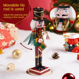 12" Wooden Nutcracker Soldier – Sword, Movable Jaw & Gift Box
