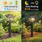 ExcMark 12 Pack Solar Pathway Lights – Warm White LED Landscape Lights