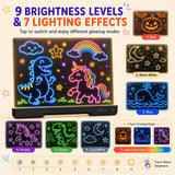 16" LED Drawing Board with 10 Color Modes, 9 Brightness Levels & Rechargeable Battery