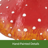 Mainstays 19" H Resin Mushroom Garden Statue, Hand-Painted Outdoor Cottagecore Décor
