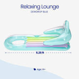 Funsicle Relaxing Lounge 5.25 ft Inflatable Pool Float with Pillow, Armrests & Cup Holder