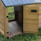 Backyard Discovery 7’ x 5’ Canine Cabin Cedar Wood Outdoor Dog Kennel