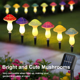 Syenll 10 Pack Solar Cracked Mushroom Lights – Warm White LED Waterproof Garden Stake Lights