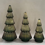 Member’s Mark 3-Piece Rotating Pre-Lit Shimmering Glass Tree Set with Timer