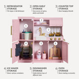 31.5" Best Choice Products Wooden Play Kitchen – 11 Accessories, Ice Dispenser & Chalkboard