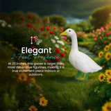 23" Wild Goose Garden Statue, White Porch Goose, Outfit-Compatible Plastic Lawn & Garden Figurine