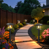 ExcMark 12 Pack Solar Pathway Lights – Warm White LED Landscape Lights